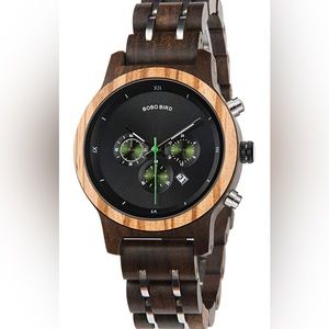 DARK WOODEN UNISEX MEN WOMAN BUSINESS WORK WATCH NEW
